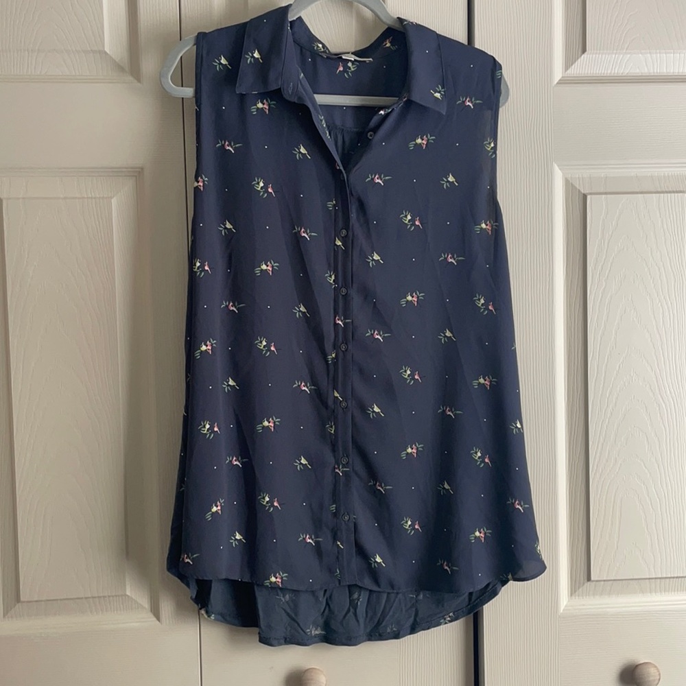 LOFT Sleeveless bird top
